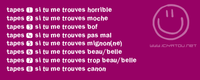 dites ce que vous pensez sinc�rement